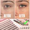 Spider Lash Clusters Kit Breeze Wispy Eyelash Clusters Natural Fluffy Lash Extension Kit D Curly Eyelash Extension Kit Light Cluster Eyelash Extensions DIY Individual Lashes Clusters by TNFVLONEINS