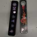 Haxtec Sharp Edge Dice Set Purple Galaxy Dice with Mystery DND Dice with Clear Dice Display Tube Bundle