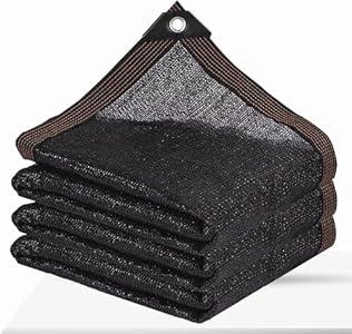 Shade Cloth Garden Shade Mesh Netting with Grommets Outdoor Sun Shade Cover for Pergola Patio Plants Greenhouse Chicken Coop Black 90% Shading Rate(6X8FT)