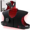 Red Light Therapy for Neck and Shoulder with 157 LEDs, Wireless 660nm & 850nm Infrared Red Light Therapy Neck and Shoulder Heating Pad, 5-Level Light Intensities & 3-Level Pulse Wearable Wrap