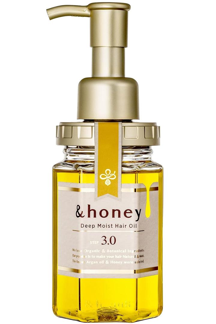 &honey Deep Moist Hair Oil, Bulgarian Damask Rose Honey, 3.4 oz (100 m)