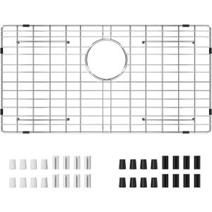 Sink Grid 27-9/16" x 14-9/16" Sink Protector, Rear Drain with Corner Radius 3/16",stainless steel sink grid for sink protectors
