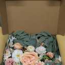 MISSPIN Artificial Flowers DIY Box Set Fake Roses Bouquet Bridal Wedding Flowers Colorful Centerpiece Table Decorations Boho Faux Floral with Stems Arrangements for Cake Home Party Indoor Outdoor (Nude Color)
