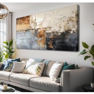 Abstract Wall Art Decor Hand Painted Oil Painting on Canvas Framed 20 inches x 40 inches Large Colorful Modern Artwork Wall Art for Living Room Bedroom Office Hotel and Dining Room