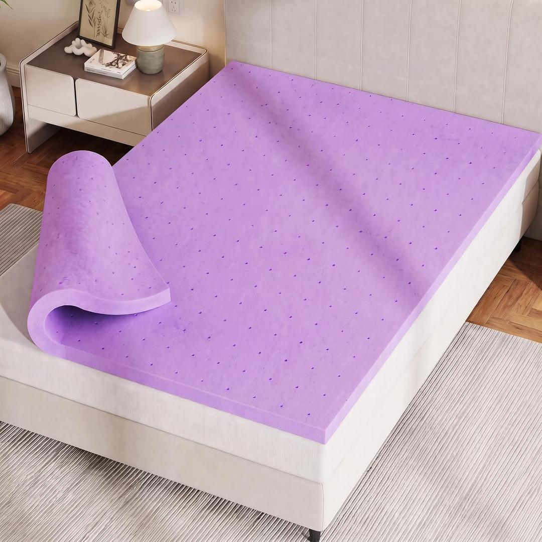 DUMOS 3 Inch Full Mattress Topper Cooling Gel Ventilated Memory Foam