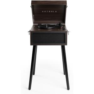 Victrola Liberty  Bluetooth Record Player  5-in-1 Turntable with Vinyl Stream, FM Radio, USB Playback, Built-in Speakers, Use as Stand or Tabletop Player (Espresso) Victrola Liberty  Bluetooth Record Player  5-in-1 Turntable with Vinyl Stream, FM Radio, USB Playback, Built-in Speakers, Use as Stand or Tabletop Player (Espresso)