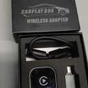 HYPAX Wireless CarPlay Adapter-4 in 1 Screen Mirror Link Car Adapter Android Auto Multi-User Seamless Connection Converts Wired to Wireless CarPlay Adapter - No Latency from iOS 10+ to Screen w/USB-C