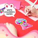 7 x Gumball Valentines Cards - 36 Packs Gumball Machine DIY Valentine's Day Cards Exchange for Kids School, Boys, Girls, Toddlers, Party Favors - 3.2''x 4.7'' 6 Card Designs (Candy Not Included)