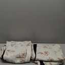 ChrisDowa Beige 100% Blackout Floral Curtains 84 Inches Long 2 Panels for Bedroom Living Room Brown Flower Patterned Room Darkening Thermal Insulated Soundproof Grommet Window Treatments Drapes,52X84