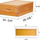 8-Frame Beehive Box Langstroth Medium Super Bee Box for Sale Wax Coated Bee Hives Includes Wooden Frames & Waxed Foundations (Unassembled)