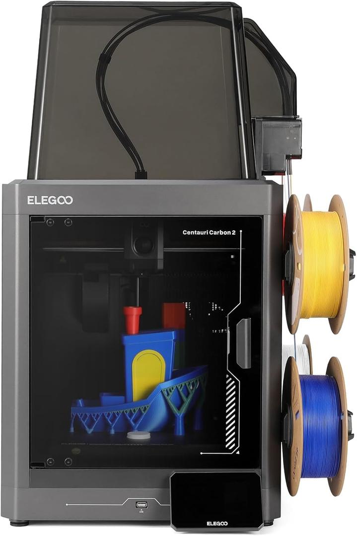 ELEGOO Centauri Carbon 2 Combo 3D Printer, Multicolor Printing
500mm/s High-Speed CoreXY Printer, 1-Click Auto Leveling, 350°C Nozzle, Nexprint Model Hub, 256x256x256mm Build Volume