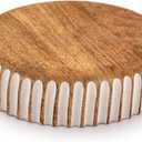 Kimona Fruit Bowls Wood Fruit Bowl or Decorative Bowl for Table Dcor for Kitchen Counter or Farmhouse Christmas Centerpiece (10" X 10" X 2.5")