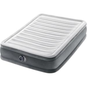 Intex Mid-Rise Air Mattress Bed with Built-in Pump, Dura-Beam Deluxe Comfort Plush, Full - Portable Luxury Travel Airbed for Adults, Camping, Guests (Grey)