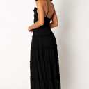 Petal & Pup Women's Dottie Halterneck Maxi Dress (Black, M)