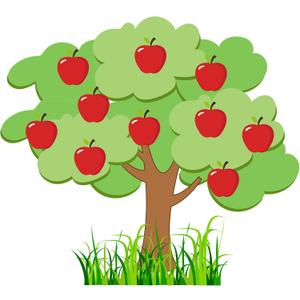 Nosiny Apple Tree Classroom Bulletin Board Set Fall Church Tree Bulletin Board Cutouts Autumn Classroom Wall Decor for Home Elementary School Teacher Chalkboard Supplies(Red)
