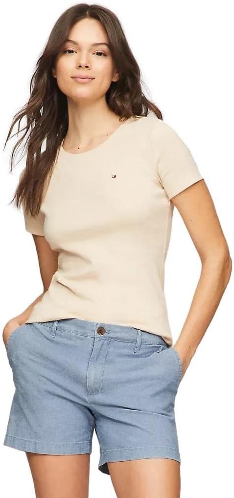 Tommy Hilfiger Womens Short Sleeve Logo T-Shirt (X-Small)
