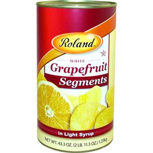 Roland Foods White Grapefruit Segments in Light Syrup, Specialty Imported Food, 43.3 Ounce Can, Pack of 4 (2.71 Pound (Pack of 4))
