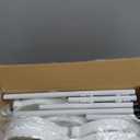 iDavosic.ly 7 Tier Folding Plant Stand Indoor Outdoor with Plastic Tray, Tiered Corner Flower Holder Shelf, Metal Orchid Display Rack for Patio Porch Living Room Garden Balcony, White