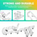 2 x 12 Pack 2-1/8 Inch Valance Clips for Blinds, Clear Plastic Blind Valance Replacement Clips for Wood or Faux Wood Window Blinds with Groove Back, Hidden Invisible Design Blind Cover Clips