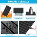 Nuanchu 18 Pack 4x2 FT 3D Slat Wall Panels Large PVC Fluted Panel Decorative Cuttable Glue up Drop Ceiling Tiles for Interior Wall Art Living Room Bedroom Bathroom TV Background Studio(Black)