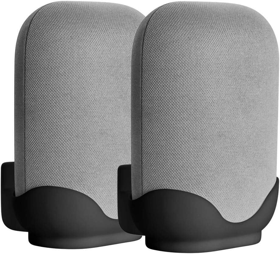 2 Pack Wall Mount Compatible with Google Nest Audio Speaker,Built in Cord Management Easy Install,Stable Stand Google Nest Audio Smart Speaker Holder Accessories for Space-Saving