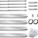 Utheer Grill Replacement Parts for Charbroil Advantage Series 4 Burner 463344015 463343015 463240015 463432215 Gas Grills, 3 Burner 463436815, Grill Burner Heat Plate Shield Adjustable Crossover Tube