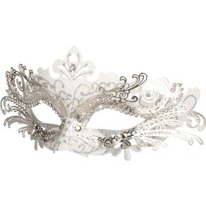 Hoshin Masquerade Mask, Mardi Gras Decorations Venetian Masks for Womens (White)