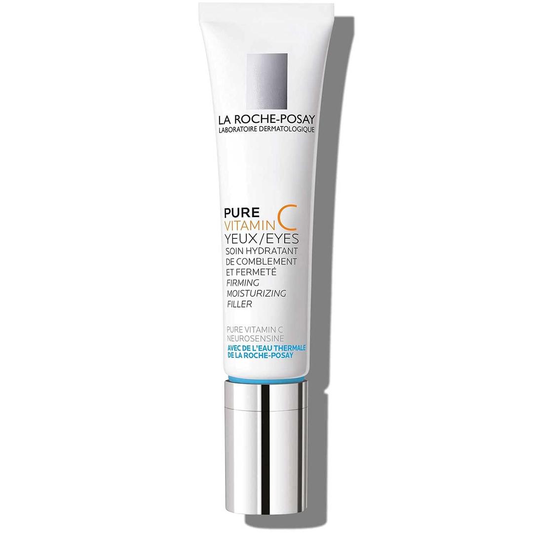 La Roche-Posay Redermic C Pure Vitamin C Eye Cream with Hyaluronic Acid to Reduce Wrinkles for Anti-Aging Effect, 0.5 Fl Oz (Pack of 3)