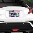 NEWCOCO Customized License Plate Frame 126 inch American and Canadian Standard License Plate is Applicable American and British Flag