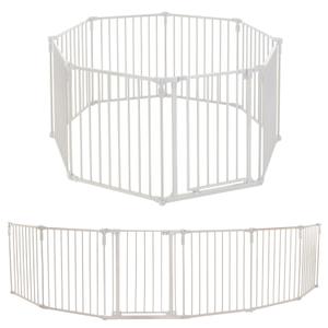 Toddleroo by North States - 3 In 1 Metal Superyard Baby Play Yard: 8 Panel Playpen, Gate, or Extra Wide Fence - Encloses Up to 19 Square Feet - 30 Inches Tall - Taupe
