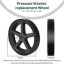 308451053 Pressure Washer Cart Replacement Wheel 308451067Compatible with RyobiHomeliteBlackMax Pressure Washer (12 x 1.75 1/2 Hub) -2 pack