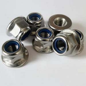 M8-1.25 Flange Nylon Insert Lock Nuts,18PCS Stainless Steel 18-8 Hex Flanged Locknuts,Bright Finish,Robust Fastening Solutions for Industrial & Home Use