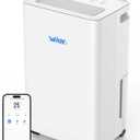 Dehumidifier for Basements, 2000 Sq. Ft., 30 Pints, Max 50 Pints 1.6L Tank, App-Controlled, With 4.9 ft Drain Hose Low noise, for Living room, Basements and Office (White)
