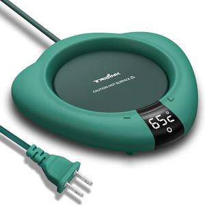 Coffee Mug Warmer (No Cup), Electric Cup Warmer for Desk, 3 Temperature Levels, Auto Shut Off, Portable Mug Heater for Coffee, Beverage, Milk, Tea and Hot Chocolate, Green