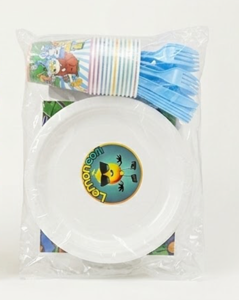 Birthday Party Decorations Supplies Tablecloth Plates Cups Napkins Forks Spoons Knives