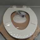 Bemis 1500EC 146 Almond Elongated Molded Wood Toilet Seat with Easy-Clean & Change Hinge