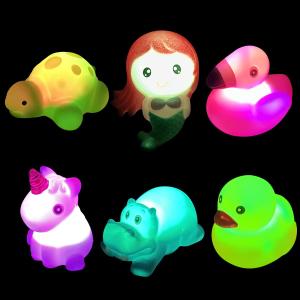 Jofan 6 Pack   Light Up Animal Bath Toys for Kids Boys Girls Toddlers Easter Basket Stuffers Gifts Party Favors