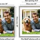 Americanflat 22x28 Poster Frame with Polished Plexiglass - Use as 18x24 Frame with Mat or Display 22x28 Photo Without Mat - Hudson Collection - Wide Picture Frames for Wall Display - Grey Wood