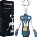 Beneno Opener, Zinc Alloy Premium Wing Corkscrew with Multifunctional Bottles Opener, Sharp Corkscrew with Ergonomic Non-Slip Wing Handle