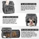 Dog Bike Basket Carrier, Expandable Foldable Soft-Sided Dog Carrier, 2 Open Doors, 5 Reflective Tapes, Pet Travel Bag,Dog Backpack Carrier Safe and Easy for Small Medium Cats and Dogs(Black)