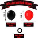 Red and Black Balloons, 70 Pack 12 Inch Black and Red Latex Balloons for Birthday Graduation Wedding Racing Car Poker Card Party Decoration