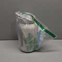 Large Glass Water Bottles with Stainless Steel Handle,100 oz Gallon Drinking Bottle with 2-in-1 Straw Lid,3 Liter Glass Water Jug with Silicone Sleeve,Wide Mouth,White