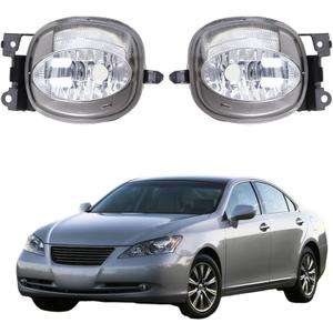 WFLNHB Fog Lights Replacement for 2007 2008 2009 Lexus ES350 Front Bumper Chrome Fog Light Left & Right Side LX2592108 LX2593108