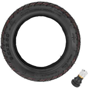9.5 x 2.5 9.5-inch Rubber Explosion-proof Tubeless Tire + Straight nozzle Replace for NIU Kick Scooter KQi3 Sport/Pro/Max Electric Scooter Tyre Parts