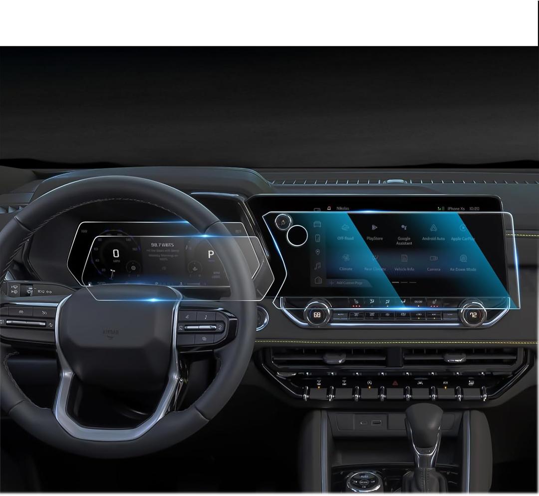 CDEFG For 2023-2025 2026 Chevrolet Colorado Screen Protector - 11.3 Inch & 11 Inch - Chevy Colorado (Z71, ZR2, ZR2 Bison) 11.3 Inch Touchscreen & 11 Inch Instrument Accessories