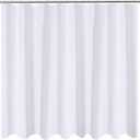 N&Y HOME Fabric Shower Curtain Liner 96 x 78 inch XL Size, Hotel Quality, Washable, Water Repellent, White Bathroom Curtains with Grommets, 96x78