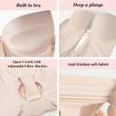 Slimers Backless Shapewear Strapless Bodysuit - Low Back Women Body Shaper : Slimming Built In Bra With Plunge, M