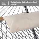 SUNCREAT Rope Hammock with Stand Included, Portable Double Hammock with Soft Pillow, Gray