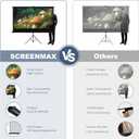 Outdoor Projector Screen with Stand Tripod, Indoor Pull Up Portable Projector Screen, 60 INCH 16:9 Adjustable Projection Screen with Carry Bag for Home Theater Backyard Party Movie Nights