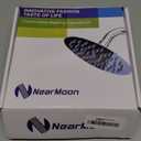 NearMoon Rain Shower Head, High Flow Stainless Steel Square Rainfall Shower, High Pressure Design, Awesome Shower Experience Even At Low Water Flow (8 Inch, Matte Black)